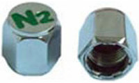 Chrome Plated ABS Nitrogen Valve Stem Caps with Engraved N2